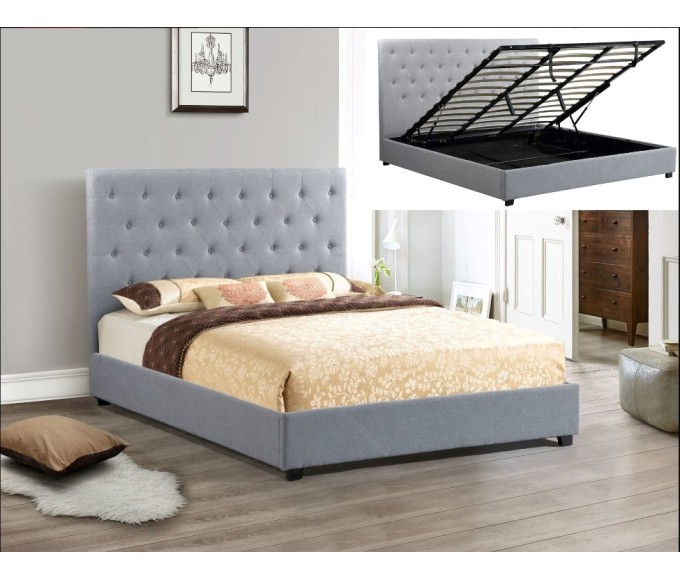 Logan Upholstered Lift Bed - Double
